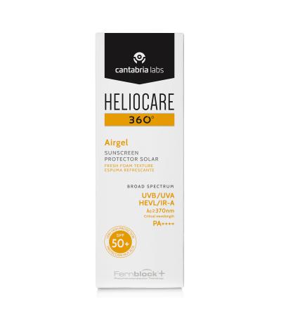 Heliocare 360 Airgel Spf 50+ Sunblock | واقي شمس هيليوكير على شكل فوم لجميع أنواع البشرة