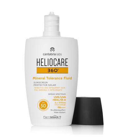 Heliocare 360 Mineral Tolerance Fluid Spf 50+ Sunblock | واقي شمس هيليوكير فيزيائي