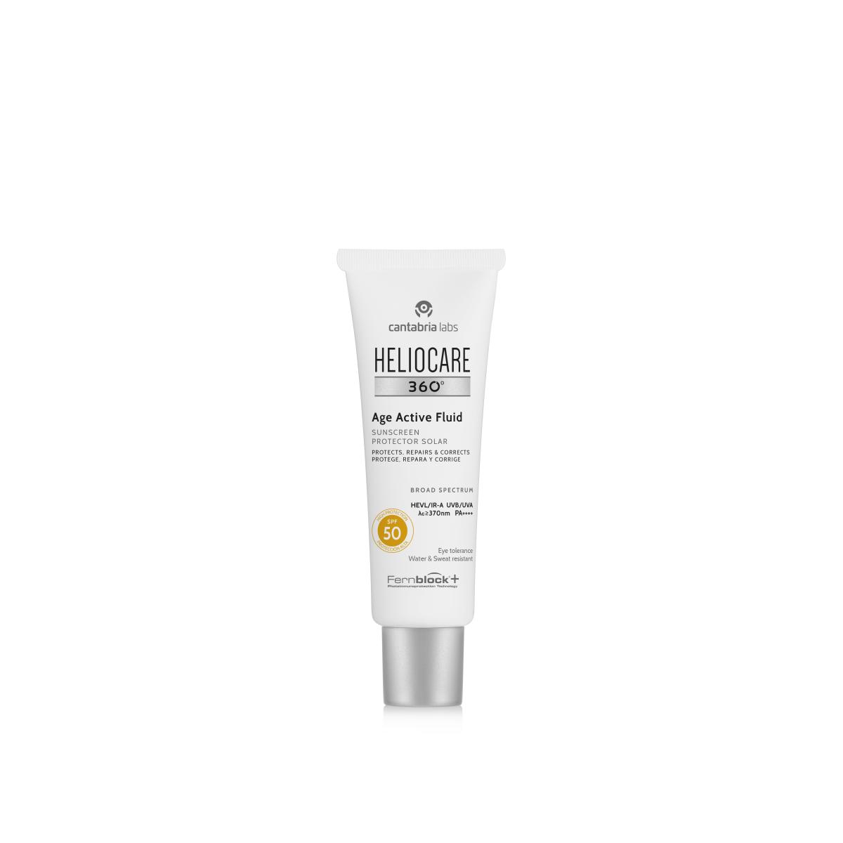 Heliocare 360 Age Active Fluid SPF 50 واقي شمس هيليوكير لمكافحة علامات التقدم بالعمر Heliocare 360 Age Active Fluid SPF 50 واقي شمس هيليوكير لمكافحة علامات التقدم بالعمر