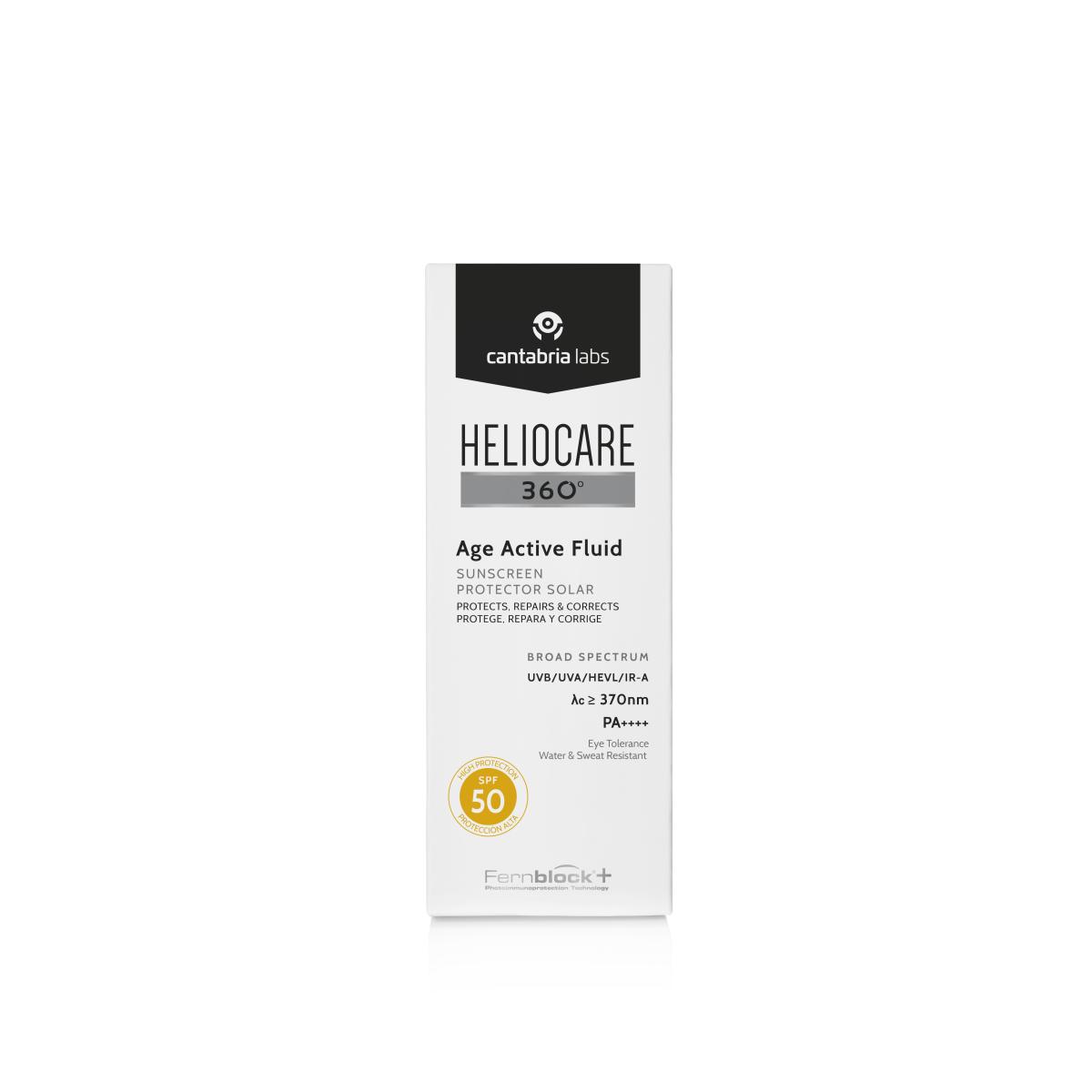 Heliocare 360 Age Active Fluid SPF 50 واقي شمس هيليوكير لمكافحة علامات التقدم بالعمر Heliocare 360 Age Active Fluid SPF 50 واقي شمس هيليوكير لمكافحة علامات التقدم بالعمر